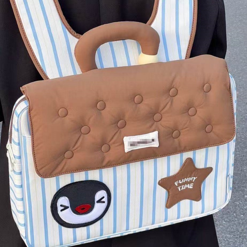 Laptop Backpack 15.6 - Ransel Pingu Penguin Niche-Design Ins Tas